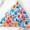 Amazon Nuevo Bolso Triángulo con Cordones de Encaje Floral Playa Bikini Amazon Traje de Baño de Tres Puntos Spa Dividido Mujer