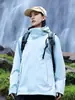 Estándar Nacional GB32614 Chaqueta de Senderismo para Exteriores de Dos Piezas con Forro Polar 3 en 1 para Mujer Abrigo Impermeable Cortavientos para Hombre