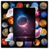 50 piezas de pegatinas de Planeta Estrella del universo para equipaje, funda de teléfono, computadora, coche eléctrico, casco, pegatinas para agenda manual, guitarra