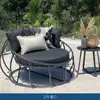 Sofá de Liga de Alumínio para Exterior Casual Escandinavo para Pousada Hotel Parque Varanda Terraço Cama de Deitar Casual Mobília Combinada