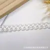 Encaje retorcido de hilo mixto con bloques de color estilo bosque, cinta tejida fina elegante, accesorio para ribete de borde DIY de cortina y cojín