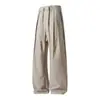 Pantalones deportivos rectos casuales de estilo minimalista japonés, modernos, holgados, con caída, para hombre, pantalones de vestir de pierna ancha estilo perezoso