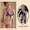 Noche Dorada Lencería Sexy Bikini Sexy de Tres Puntos Entrepierna Abierta Tentación talla grande qqny Pasión Encaje Pijama