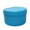 Almacenamiento de plástico impresión limpieza caja de almacenamiento dentadura postiza semicircular en forma de D caja para dentadura postiza con filtro plástico sello de doble capa