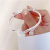 Pulseira Han Fang Hua Ruyi Banhada a Prata Estilo Étnico Jovem Feminino Marca Fu Pulseira Presente para Mãe Feminino Sacudir Voz Ao Vivo