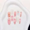 Pó Névoa Ursinho 30 Peças Unhas Usáveis Artesanato Puro em Unhas Pré-fabricadas Pontas de Unha Atacado Unhas Olho de Gato Gelo Transparente Unhas Usáveis