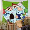Lápis de cera dos desenhos animados pequeno novo fundo bonito pano de parede quarto cabeceira dormitório decoração transformação pendurado pano tapeçaria decorativa