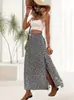 En Stock Primavera/Verano/Otoño Amazon Aliexpress Moda Femenina Europea y Americana Transfronteriza Estampado Floral Cintura Alta Elástico Falda Estampada