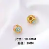 Estilo Antigo Contas de Barril Azul Queimado Esmalte Recortado Contas Redondas DIY Acessórios para Joias Feitas à Mão Botões para Roupas Acessórios Acessórios
