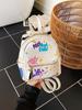 Mochila Mini de Calle Transfronteriza Pintada a Mano con Oso Estilo Nuevo 2026 Tendencia Casual Graffiti Mini Mochila de Moda