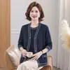 Conjunto de Dos Piezas de Cárdigan de Punto Otoño 2026 para Madres, Moda Casual de Ropa Juvenil Elegante Versátil