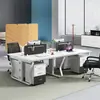 Mobiliario de oficina simple moderno escritorios para personal 2/4/6 personas estaciones de trabajo de combinación libre con mamparas y sillas