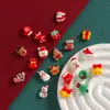 Mini Carrillón de Viento de Papá Noel Regalo Árbol de Navidad Reno Pegamento Cremoso Materiales para Manualidades DIY Accesorios de Resina