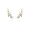 Pendientes pequeños y bonitos de diamantes de estilo coreano con broche de plata S925, pendientes creativos de estilo dulce a la moda, pendientes para niñas.