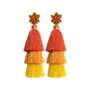 Pendientes de Borlas Europeos y Americanos de Estilo Étnico Transfronterizos Amazon, Pendientes de Botón de Semillas Únicos Hechos a Mano de Alta Gama, Accesorios para Mujer de Nicho