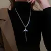 Cadena de Suéter Nueva Otoño e Invierno 2025 para Mujer, Versátil Diseño de Nicho Collar de Trébol de Cuatro Hojas, Cadena Larga para Sudadera