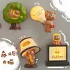 Nuevo Estilo Imán para Nevera Gato Brillante de Senyu Caja Sorpresa Creativa Moderna Dibujo Animado Linda Figura de Mascota Decoración para Cocina y Baño Regalo