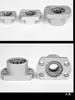 Montagem de Mancal Flange Dupla com Recorte Anel de Retenção Rolamento Duplo Material Liga de Alumínio BACB6800ZZ BFP23