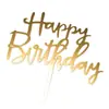 Inserto de Pastel Acrílico FELIZ CUMPLEAÑOS Inserto de Pastel Decoración para Hornear Oro Rosa FELIZ CUMPLEAÑOS