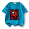 Roupas Infantis com Estampa de Desenho Space Kill Camiseta Infantil de Algodão com Gola Redonda e Manga Curta Blusa de Algodão Pulôver Verão Comércio Exterior