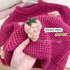 Ropa para Niños Ningli 2024 Invierno Moda para Niñas Suéter Tejido de Cuello Redondo Tridimensional Niñitas Holgado y Más Fácil de Combinar Top a la Moda