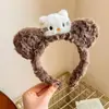 Laço de Pelúcia Fofo Headband de Pelúcia Desenho Animado Novo Estilo Popular 2025 Para Lavar o Rosto e Aplicar Máscara Acessório de Cabelo