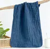 Paninho de Arroto de Gaze Muslin Amazon 25*50 Algodão Puro Toalha de Seis Camadas Cor Sólida Toalha Retangular de Saliva de Algodão Puro