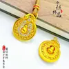 Tienda de Oro Mismo Estilo Oro Antiguo Incrustado con Diamantes Brújula Calabaza Giratoria Colgante Nuevo Estilo Chino Colgante de Calabaza de la Fortuna Venta al por Mayor