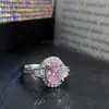 Versa Hong Kong Rico Hombre de Negocios Gao Ding Anillo de Diamante Rosa Grueso Chapado Platino PT950 Retro Seiko Lujo Ligero Anillo Completo de Zirconio
