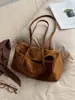 Bolso Tote Suave de Gamuza Perezosa 2026 Nuevo Bolso de Bolos Terciopelo Escarchado Boston Bolso Grande Bolso de Hombro Retro