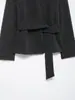 Ropa de Mujer Europea y Americana Transfronteriza Otoño 2025 Nueva, Moda de Gama Alta Elegante Top Suave con Cinturón