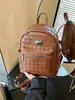 Mochila de Luxo Feminina 2026 Outono e Inverno Nova Moda Xadrez Grande Capacidade Bolsa Escolar Mochila Casual para Viagem