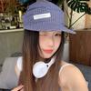 Sombrero de Cinta a Cuadros Retro Estilo Japonés para Mujer Verano Delgado Combinación Perfecta que Muestra la Cara Sombrero de Visera de Pato Gorra de Béisbol Protector Solar