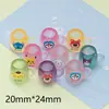 Parche luminoso de dibujos animados huevo bebé diy juguete infantil máquina de muñecas accesorios para el cabello pasador coche resina adornos pequeños venta al por mayor