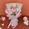 Menina de Aniversário Comércio Exterior Transfronteiriço Buquê Tricotado à Mão Acabado Flor de Lã Girassol Flor Artificial Falsa para Exame de Admissão à Faculdade