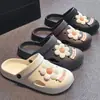 Zuecos cerrados para mujer para uso en casa, pantuflas de verano antideslizantes para baño, de suela suave, ligeros, se pueden usar afuera, pantuflas para hombre