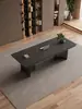 Mesa de Centro de Pizarra de Piedra de Lujo, Juego Moderno de Mesa y Sillas para el Té, Sencillo y Elegante con un Toque de Alta Gama, Mesa para Ceremonia del Té de Oficina, Mesa para Preparar Té