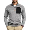 Cross-border European and American autumn and winter men's heavy-duty fleece-lined warm casual tactical functional cationic zip-up pullover hoodie