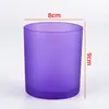 Vaso de Vela Aromática de Colores Portavelas de Vidrio Mate Calibre 8090 Adorno para Portavelas Recipiente de Vidrio para Velas con Tapa Opcional