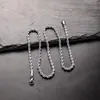 Joyería de comercio exterior para hombres y mujeres collar de cuerda retorcida collar redondo simple de plata venta al por mayor