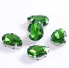 Rhinestones de Garra de Cristal de Gota de Agua, Rhinestones de Vidrio de Garra Única Cosidos a Mano en Cuatro Esquinas, Joyería y Accesorios para Ropa DIY