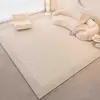 Alfombra para Sala de Estar Estilo Crema Alfombrilla Sencilla para Piso Alfombra Antideslizante para Dormitorio junto a la Cama Alfombra de Gama Alta para Sofá y Mesa de Café en Casa