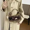 Bolsa de Peluche Súper Popular Otoño/Invierno para Mujer Nuevo Estilo 2026 Bolso de Hombro Simple a la Moda Estilo Coreano Atmósfera Bolso Cruzado Versátil