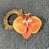 Cabeza de Flor de Orquídea Mariposa 3D de Goma Suave de 11 cm, Accesorios de Flores Artificiales, Accesorios para el Cabello DIY, Recuerdos de Boda, Ramillete Decorativo