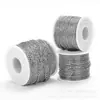 Direto da fábrica corrente O de aço titânio corrente de cruzamento plana de aço inoxidável corrente de cruzamento vertical moda joias DIY corrente plana