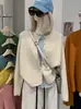 KEKEZOON Suéter de Punto Cardigan de Punto con Patchwork Crochet Botones Cuello Redondo Manga Larga Otoño/Invierno Retro Japonés 9302