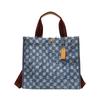 Bolso Tote de mezclilla para mujer 2025 Nuevo Transfronterizo a cuadros con borlas Bolso de mano moderno Bolso bandolera grande y pequeño