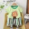 Ropa para Niños Trajes para Niños 2026 Nueva Moda Conjuntos de Verano para Bebés y Niños, Conjunto de Dos Piezas de Manga Corta con Dibujos Animados Moda al por Mayor