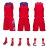Venta al por mayor rápida de ropa de baloncesto, traje de hombre, camiseta transpirable para estudiantes, impresión de números, ropa de entrenamiento de competición, espalda deportiva para niños