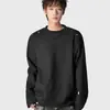 Sudadera con Diseño de Hombro Acolchado Sentido de Diseño Nicho Decoración Metálica Primavera y Otoño Tendencia Hombre Trabajo Pesado Camiseta Peso Pesado Rufián Atractivo Manga Larga Top